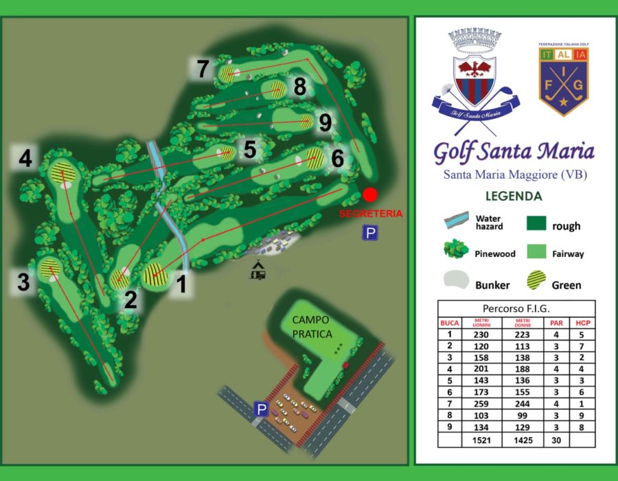 Golf Santa Maria - mappa