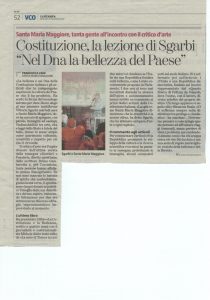 Vittorio Sgarbi per Sentieri e Pensieri su La Stampa